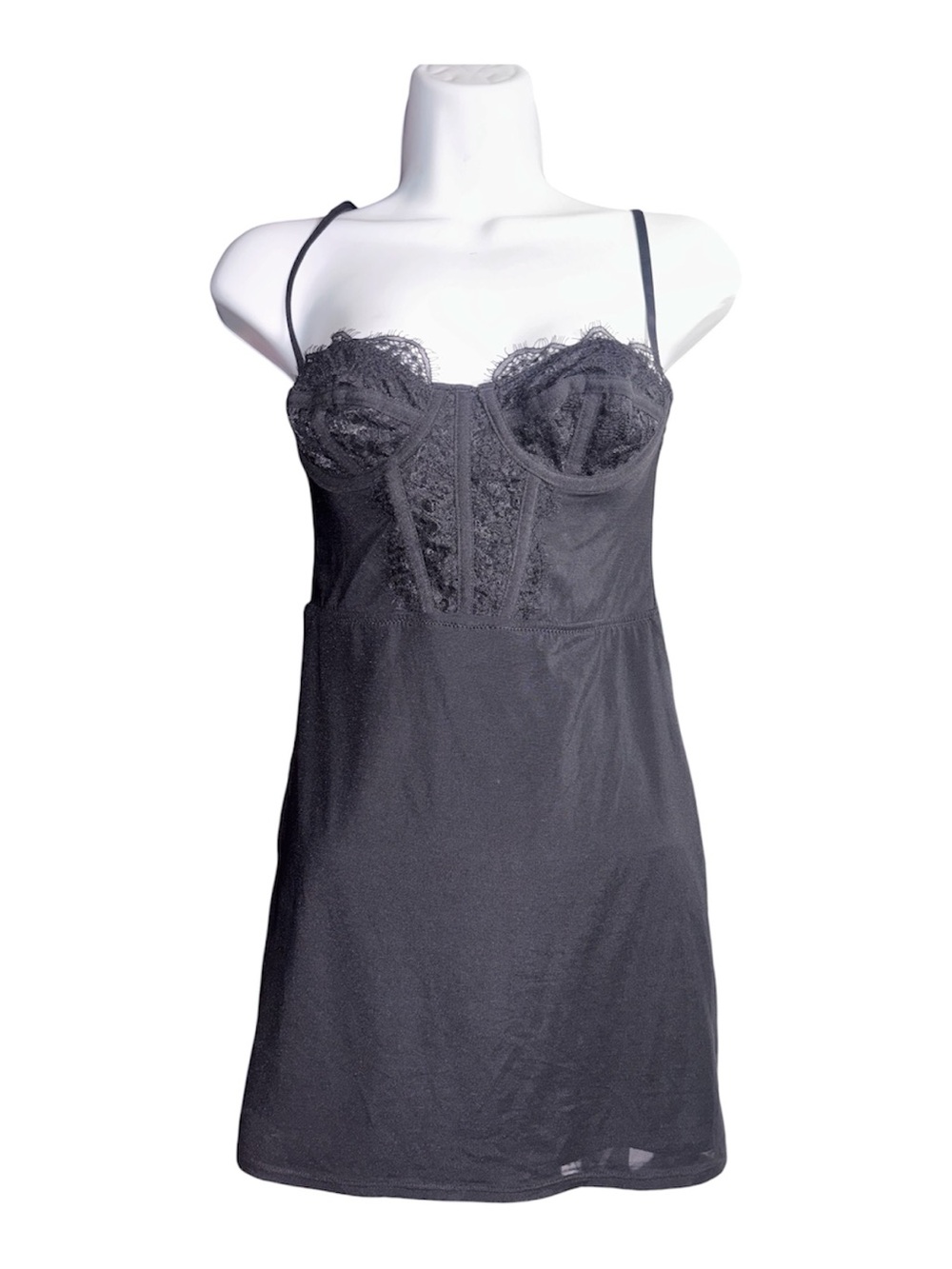 Urban Outfitters Brenna Bustier Mini Dress – Lace Trim – XS (TP)
